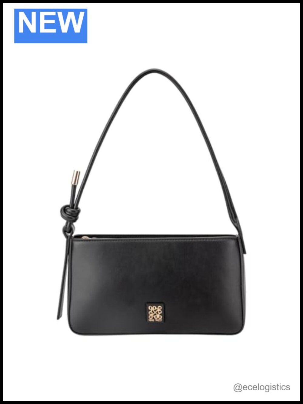 Faux Leather Romin Shoulder Bag with Zipper Closure